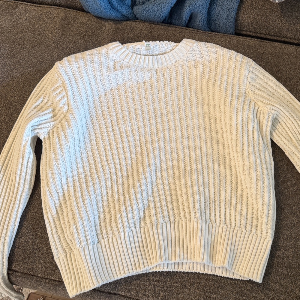 Dip Cream Ribbed Sweater